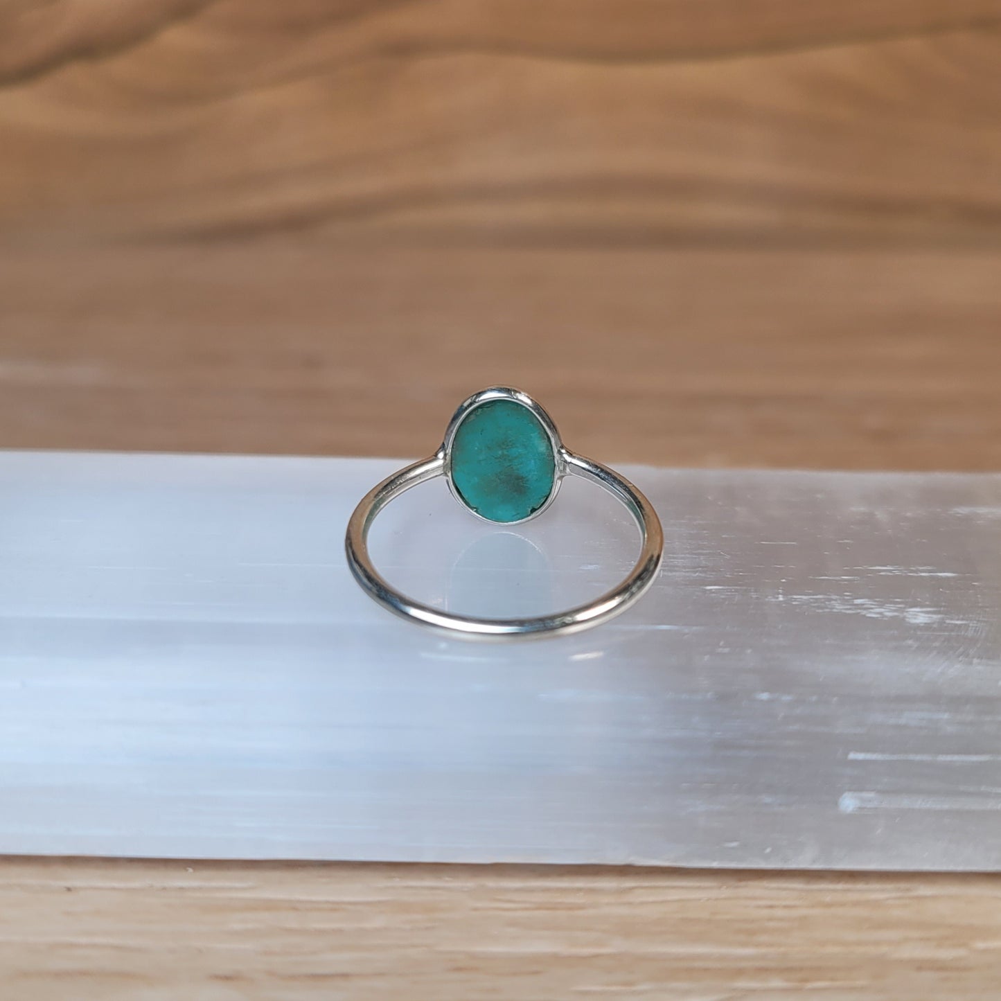 Kingman Turquoise Sterling Silver Ring - Size 5.5