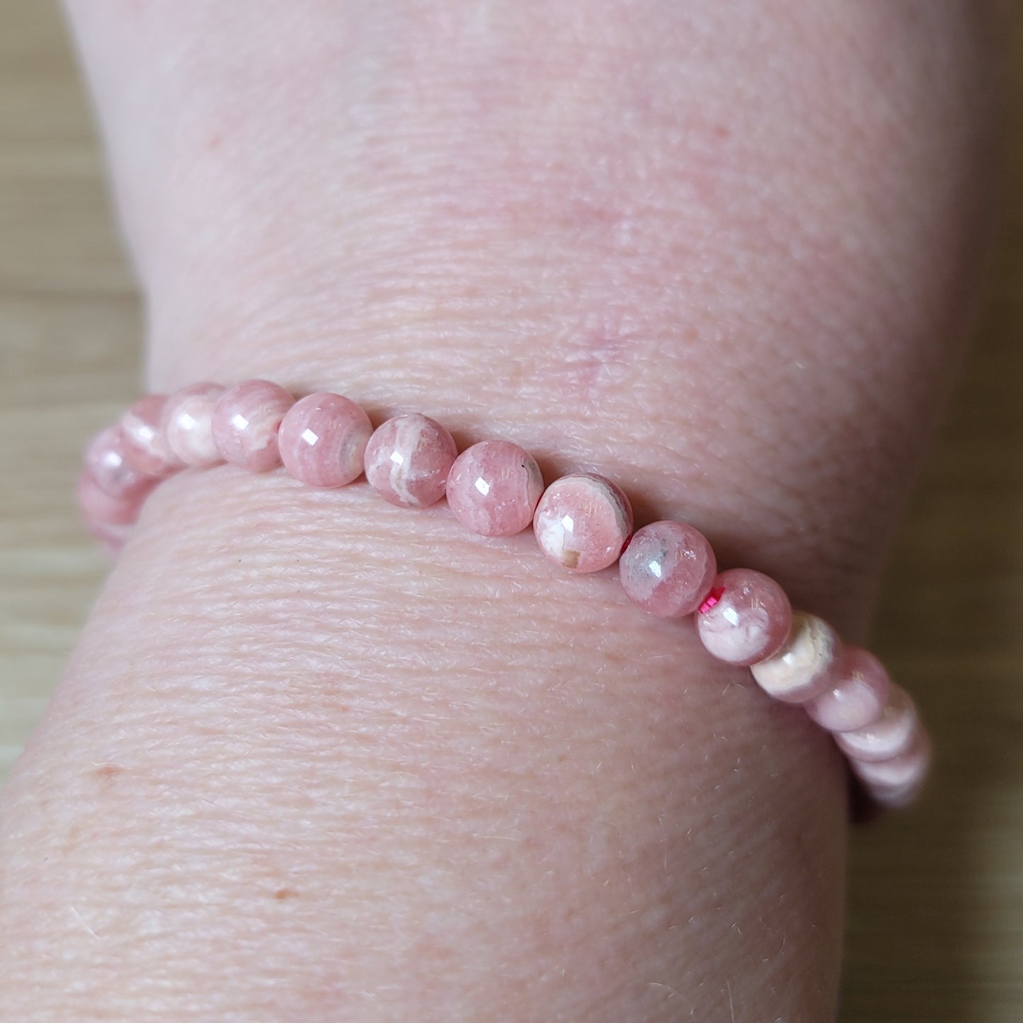 Rhodochrosite Bracelet - 5.5mm to 6mm