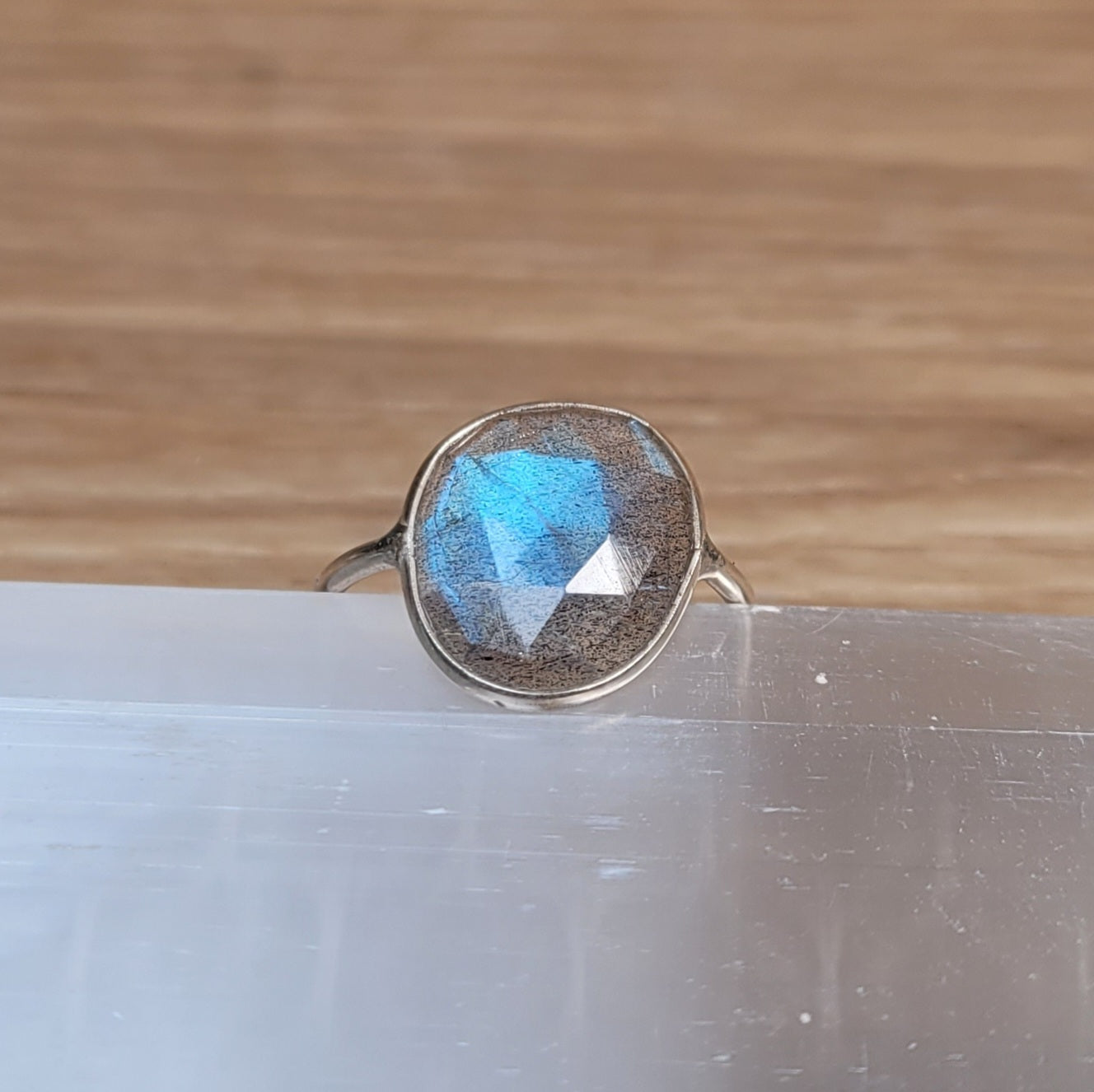 Labradorite Sterling Silver Ring - Size 6