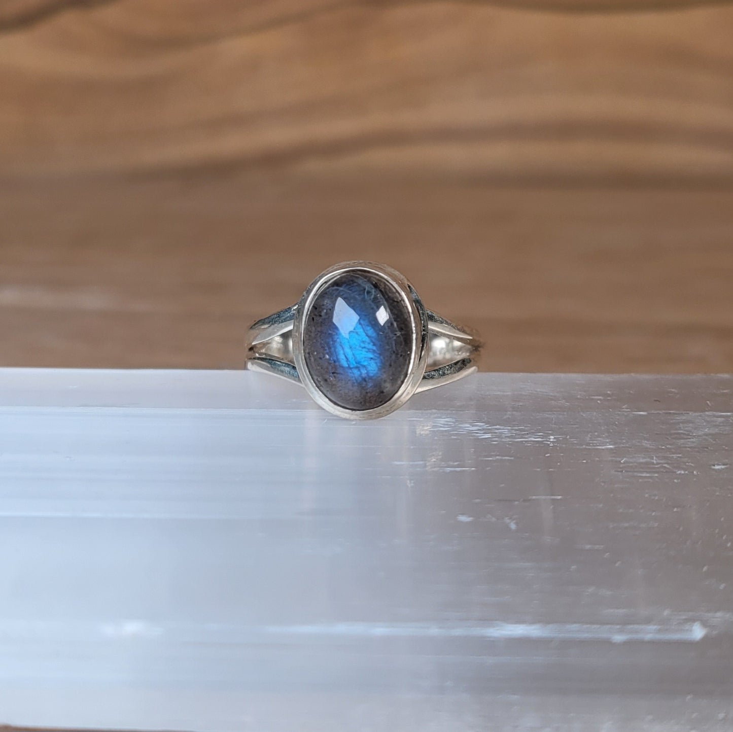 Labradorite Sterling Silver Ring - Size 6