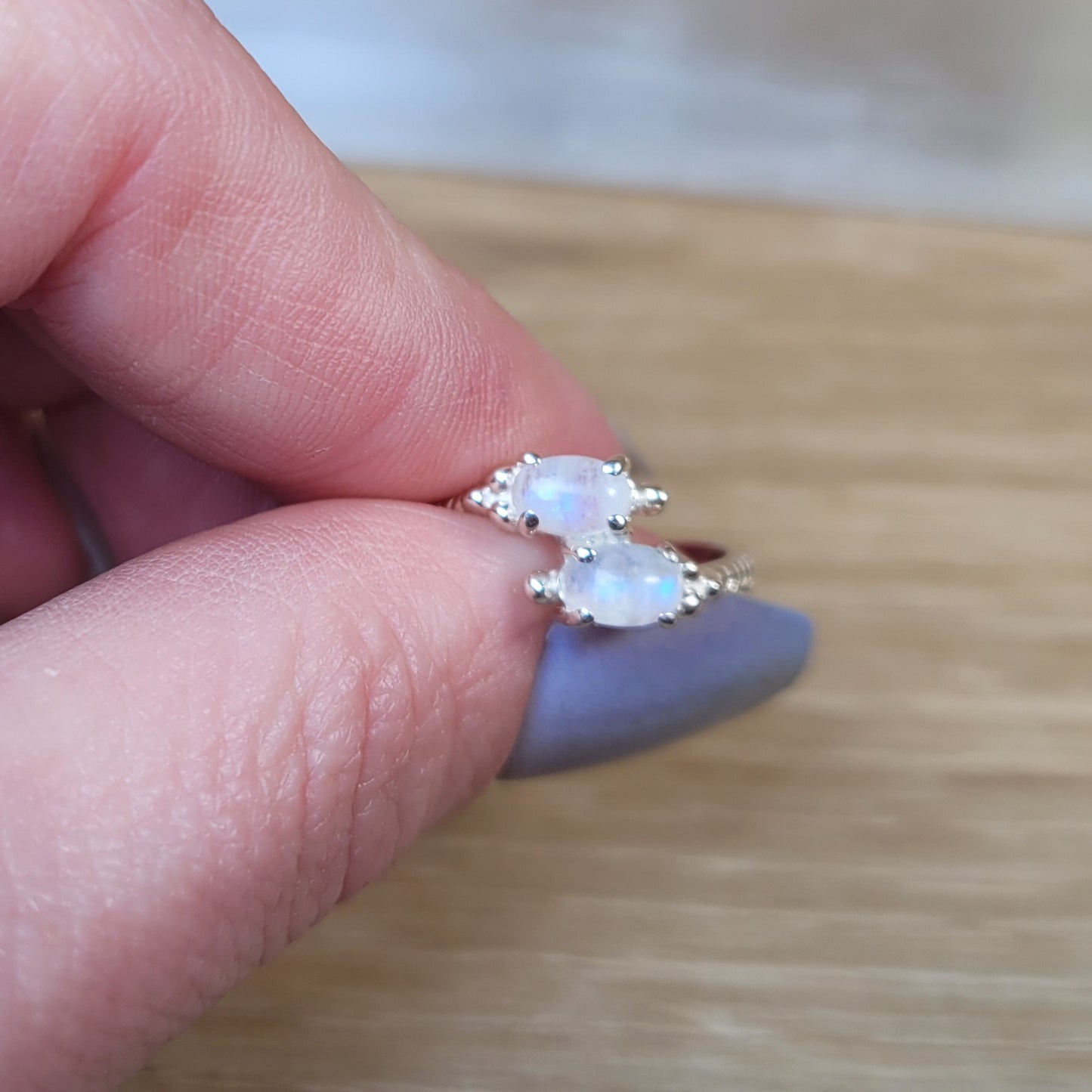 Moonstone Sterling Silver Ring - Size 5