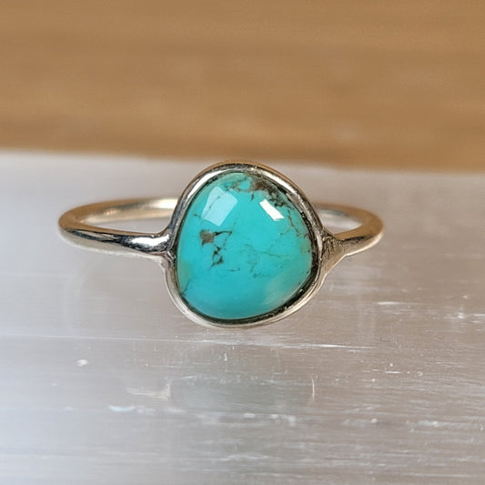 Kingman Turquoise Sterling Silver Ring - Size 5
