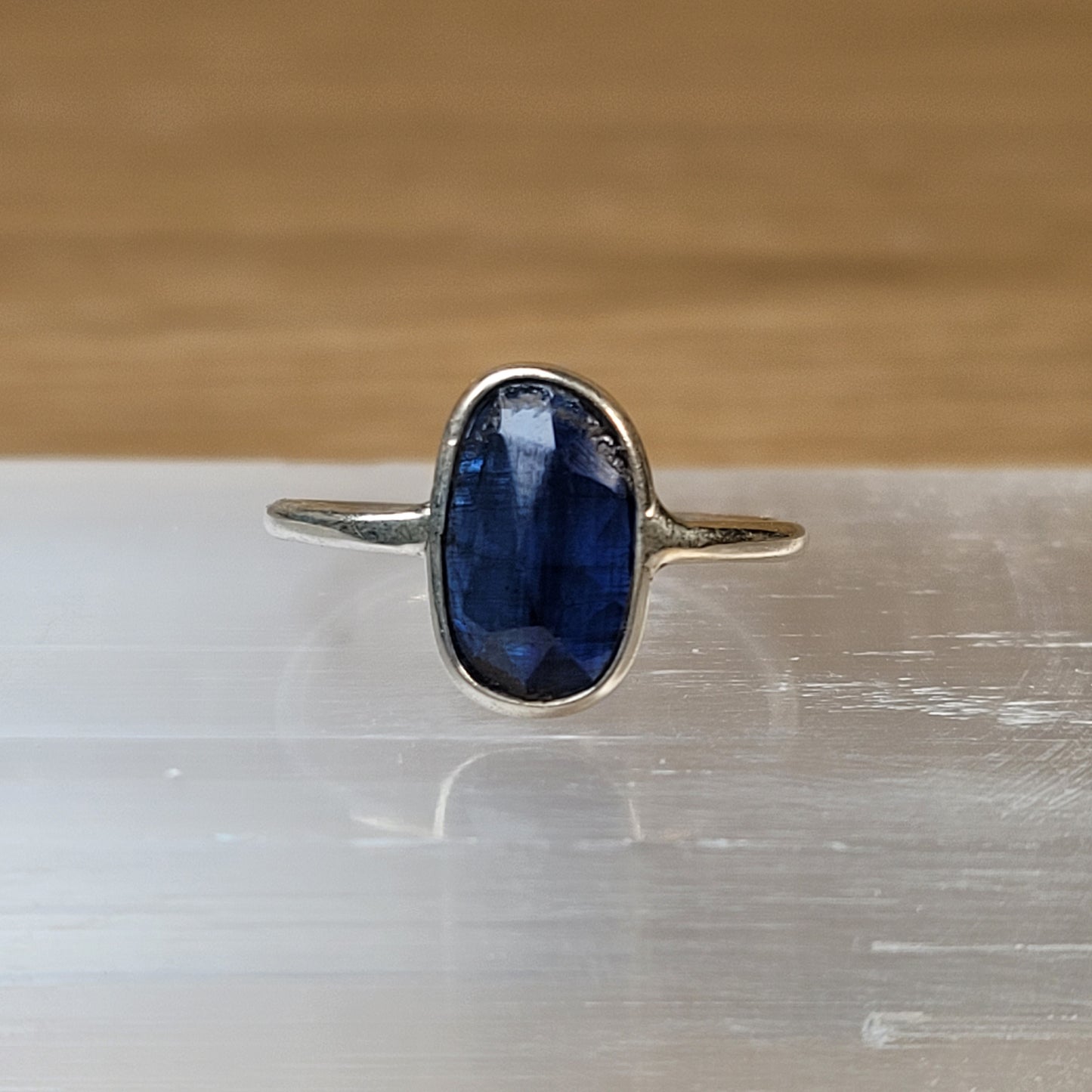 Blue Kyanite Sterling Silver Ring - Size 4.5