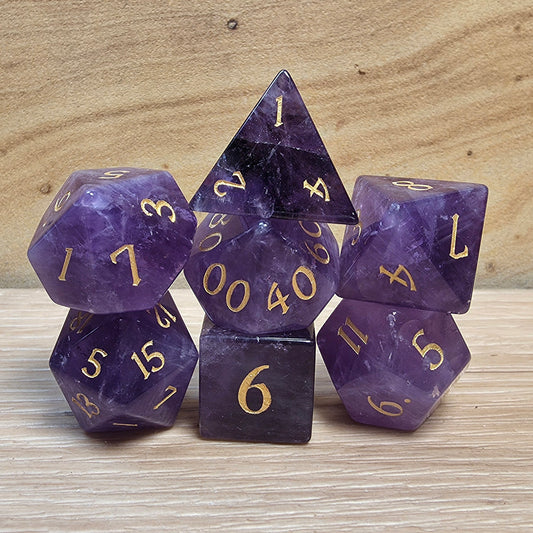 Amethyst Dungeons & Dragons Polyhedral Set