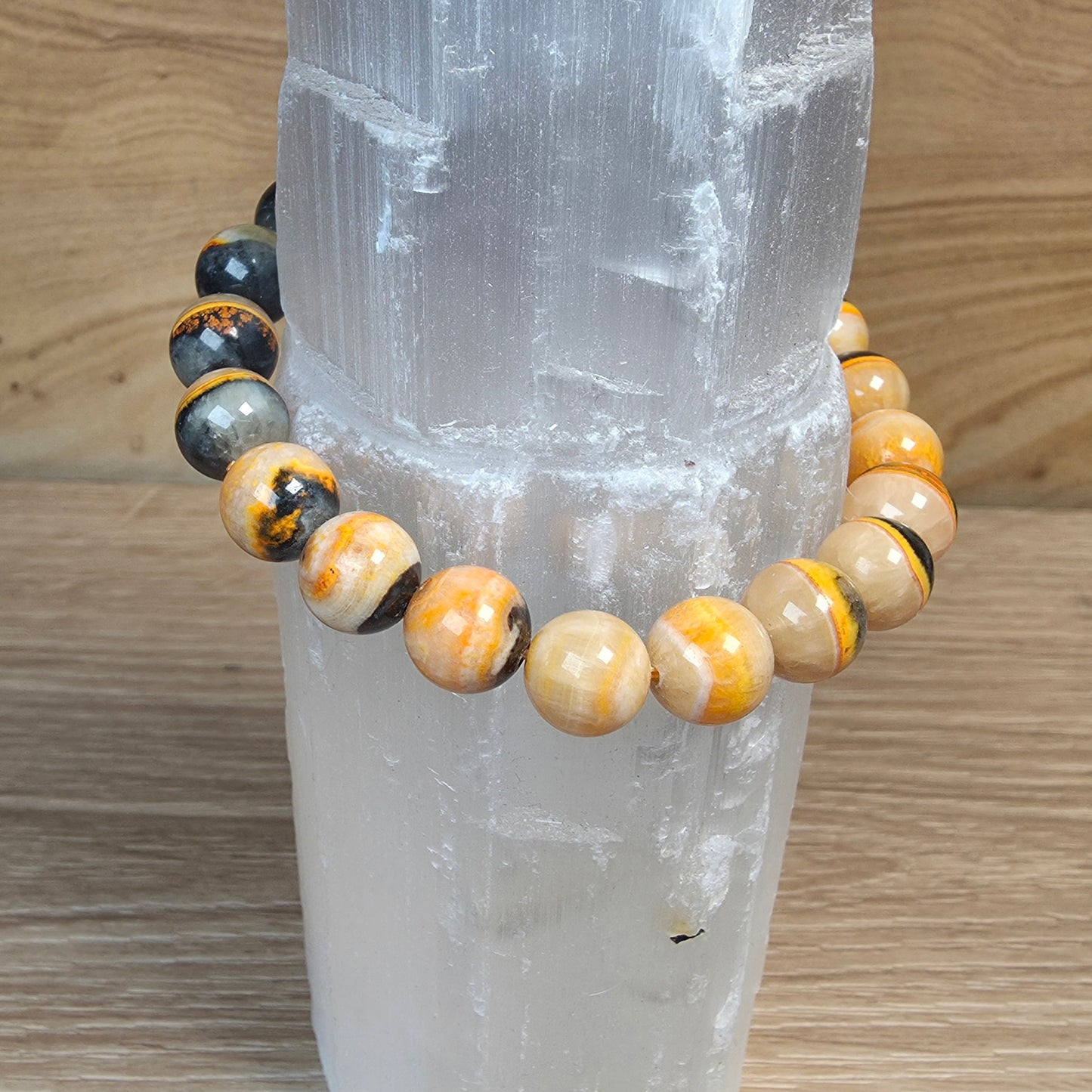 Bumblebee Jasper Bracelet - 9mm to 9.5mm