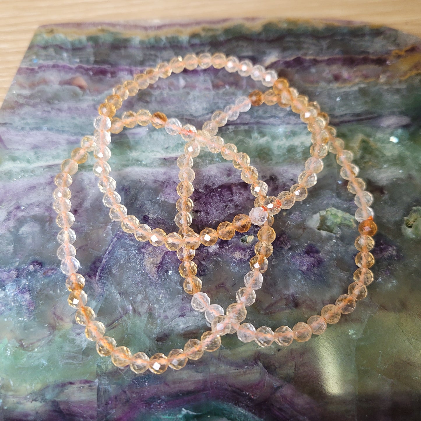 Citrine (Faceted) Bracelet (heat-treated) - 4mm to 4.5mm