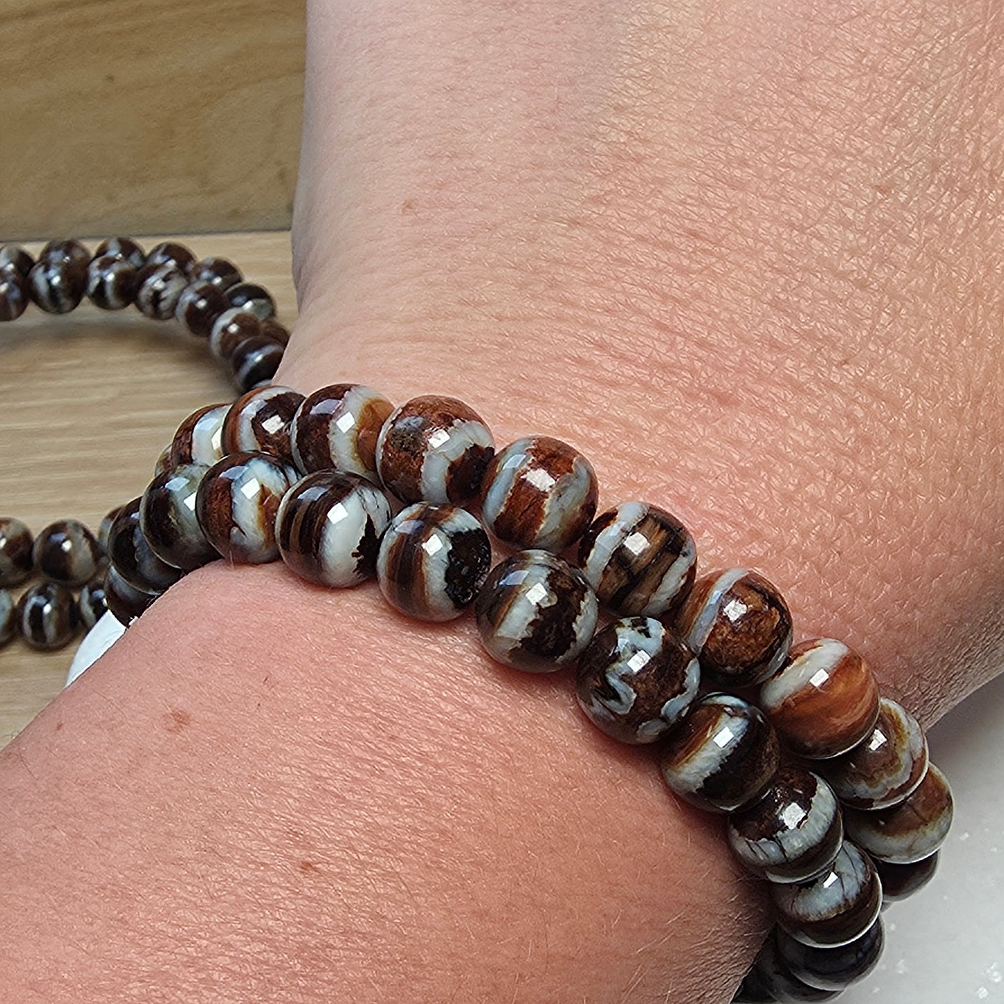 Fossilized Woolly Mammoth Tooth Bracelet – 8mm to 8.5mm