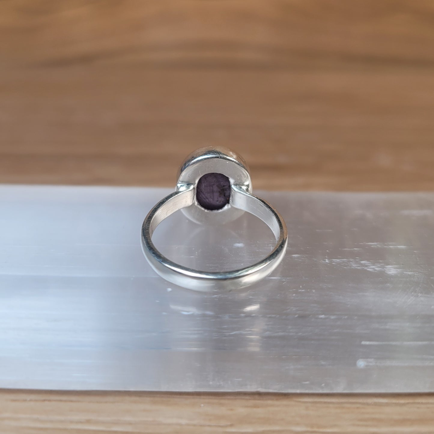 Star Ruby Sterling Silver Ring - Size 5