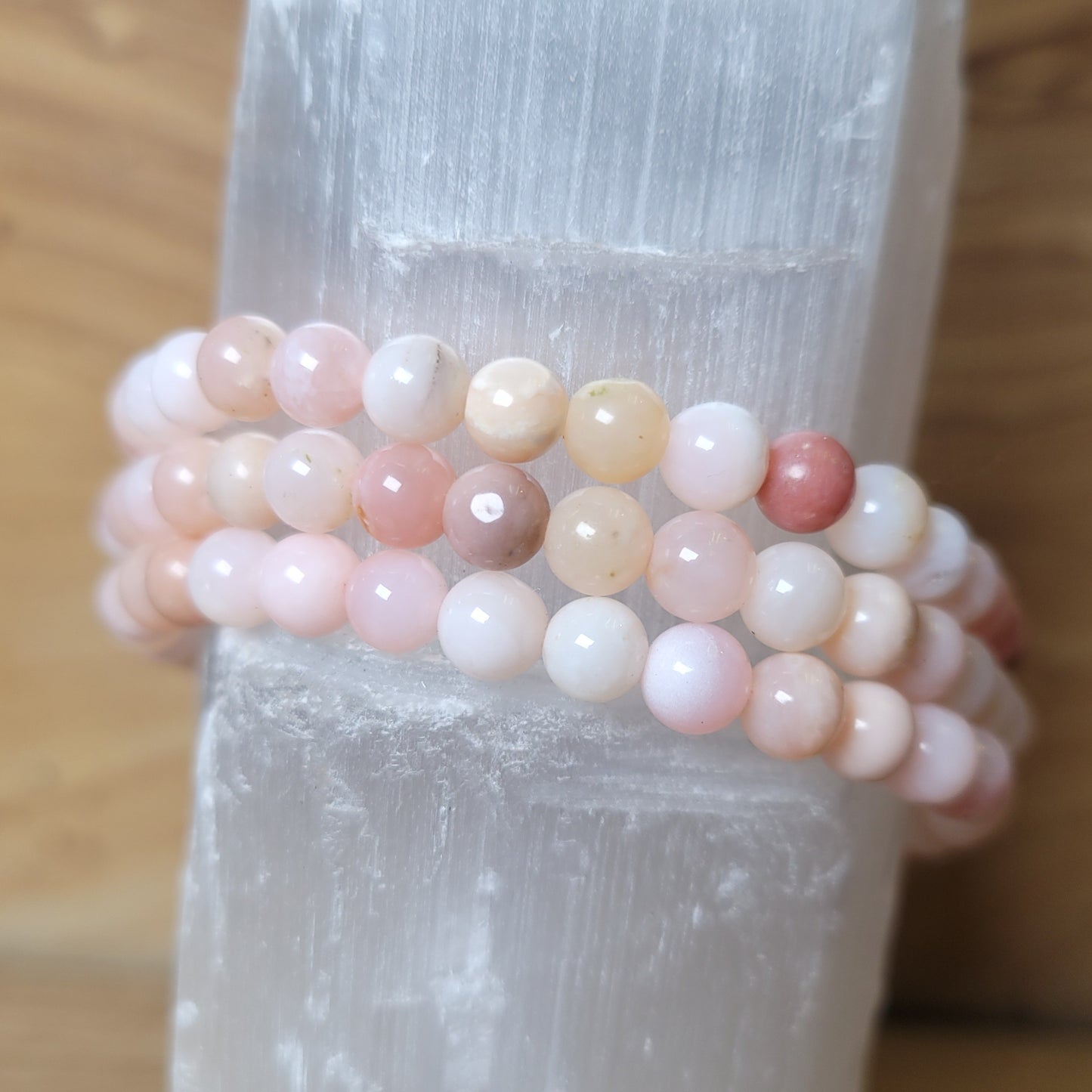Peruvian Pink Opal Bracelet - 5.5mm to 6mm
