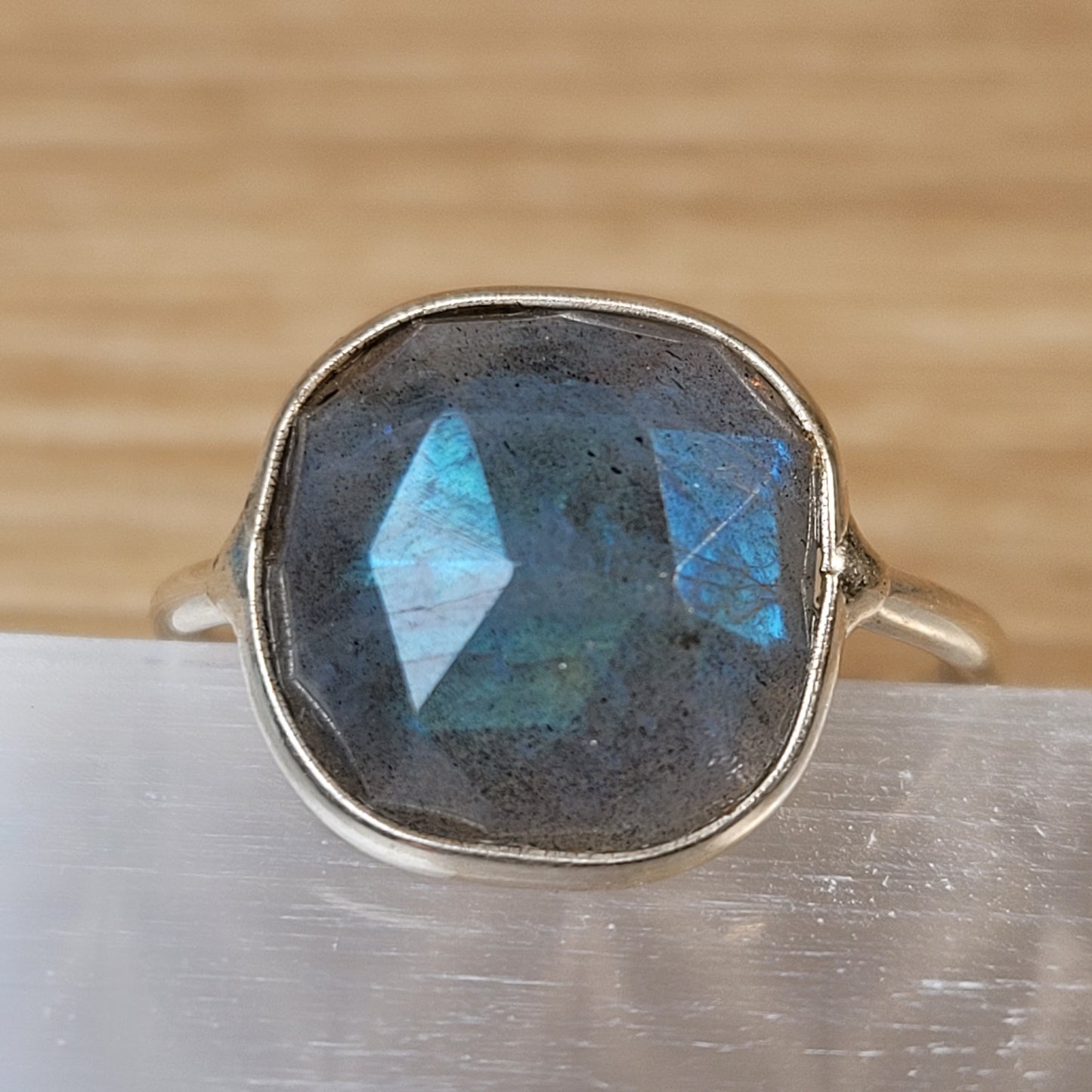 Labradorite Sterling Silver Ring - Size 4.5