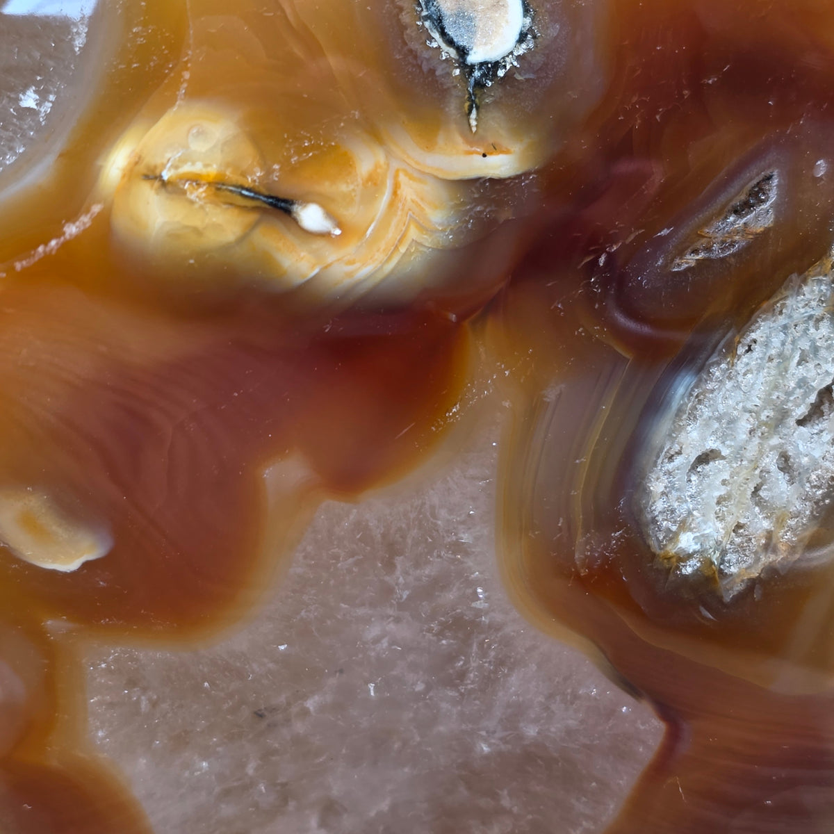 Carnelian Flame | Quartz Druzy