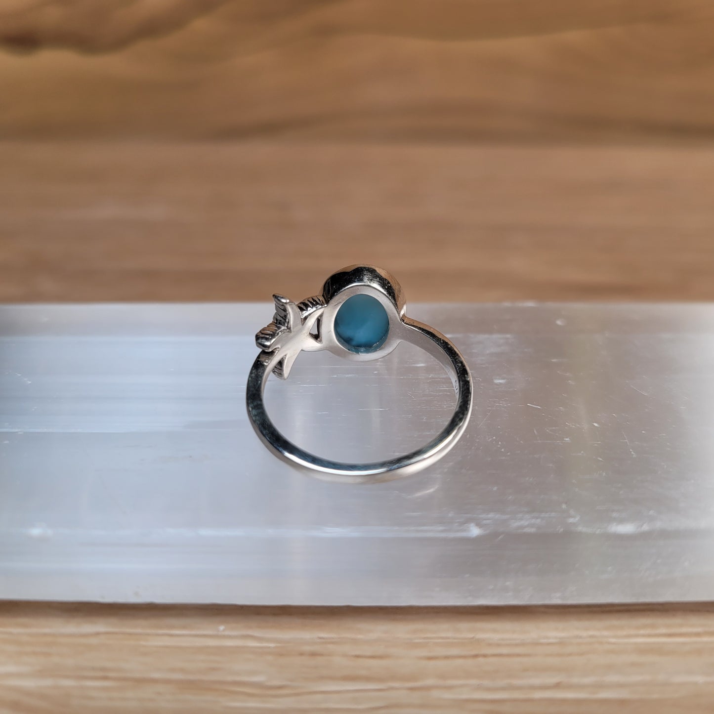 Larimar Sterling Silver Ring - Size 6