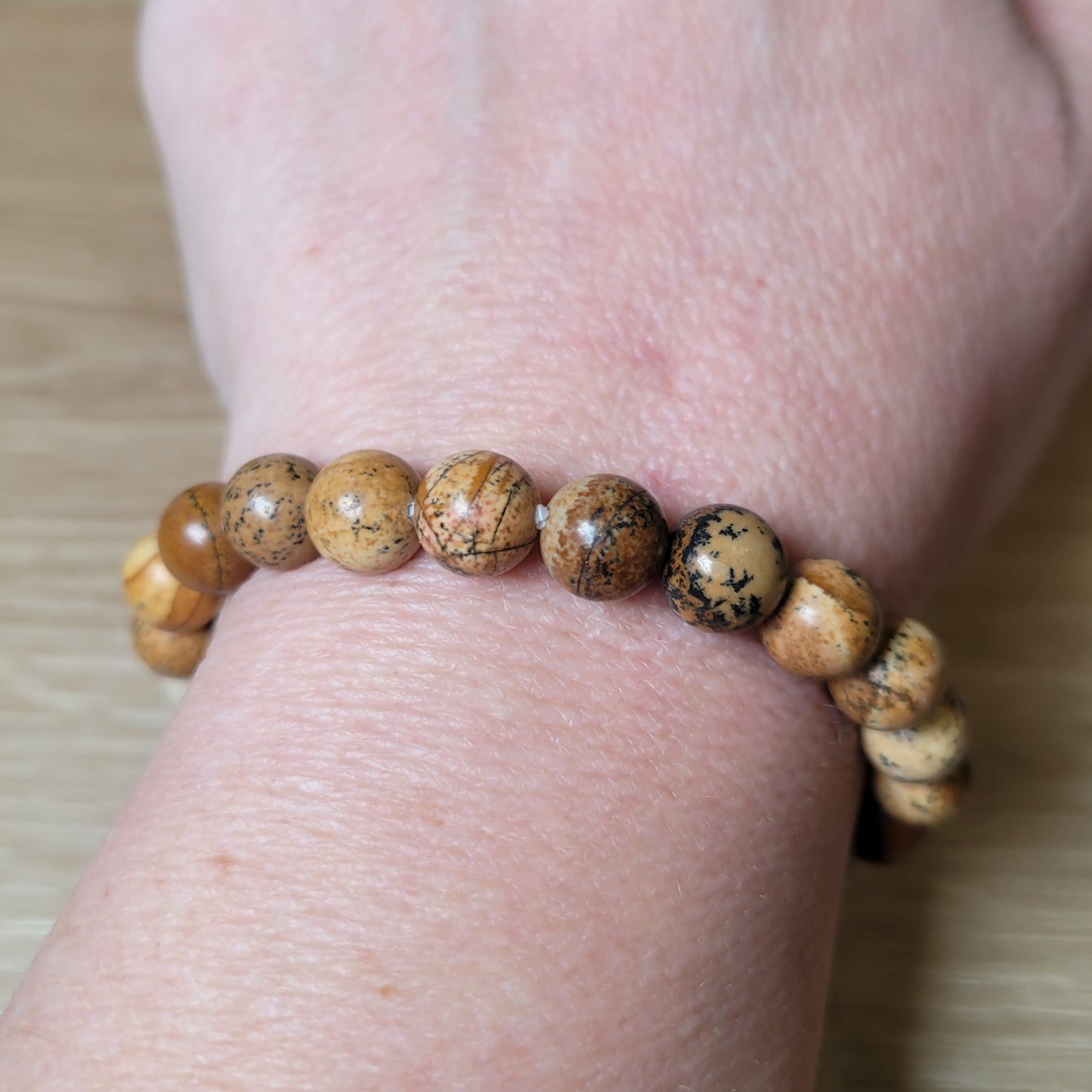 Picture Jasper Bracelet - 8.5mm to 9mm
