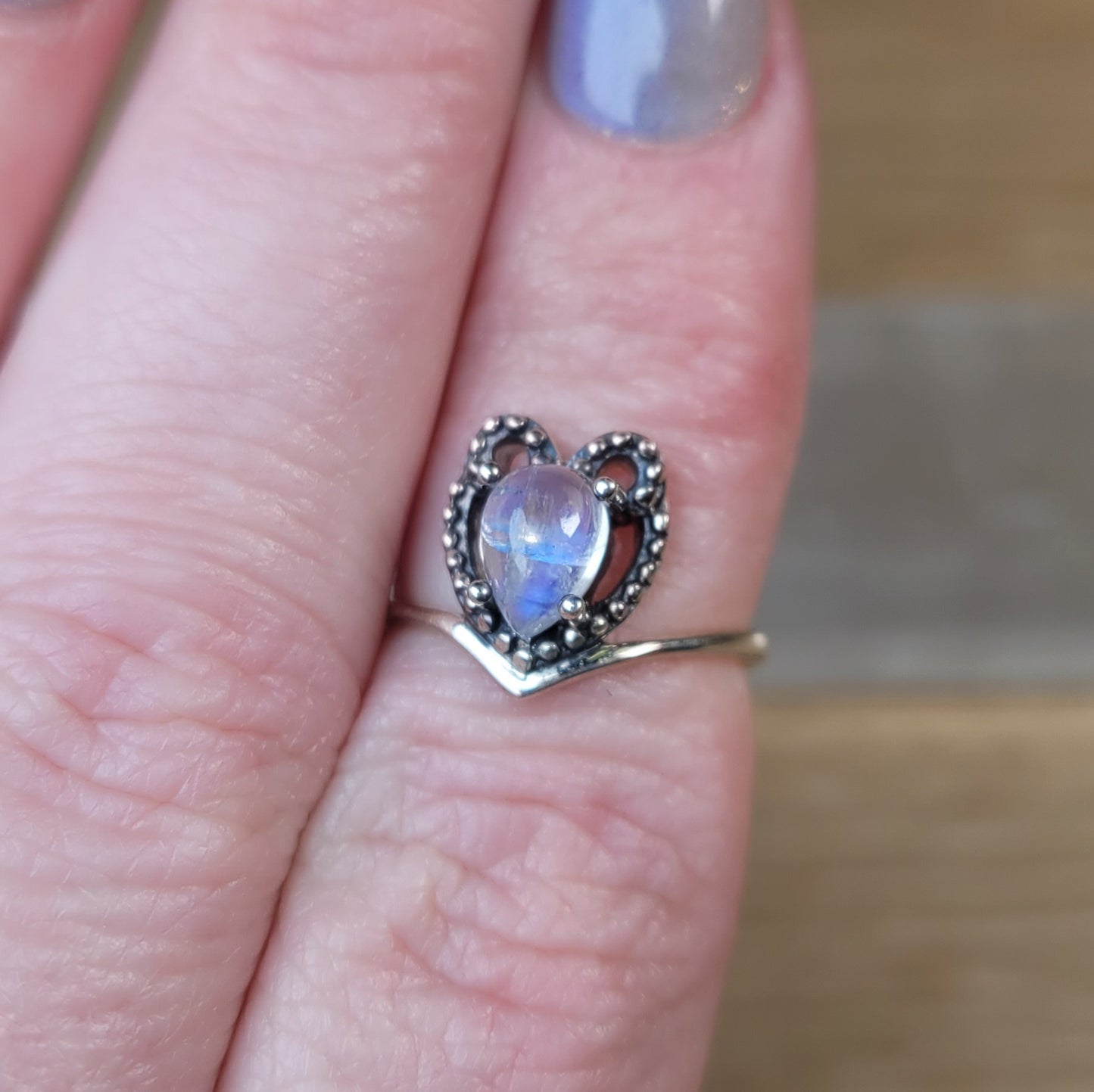 Moonstone Sterling Silver Ring - Size 5