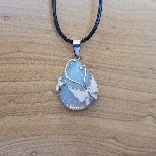 Opalite Butterfly Necklace
