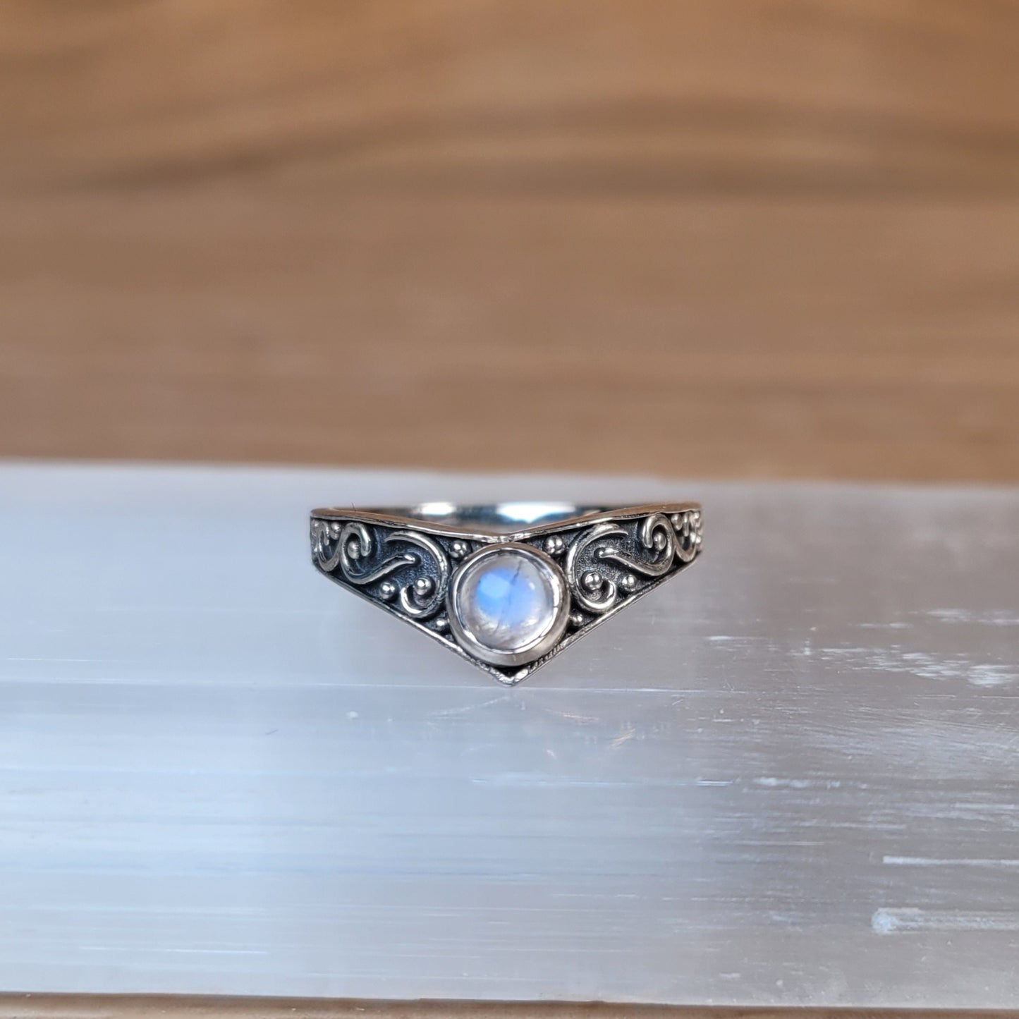 Moonstone Sterling Silver Ring - Size 5
