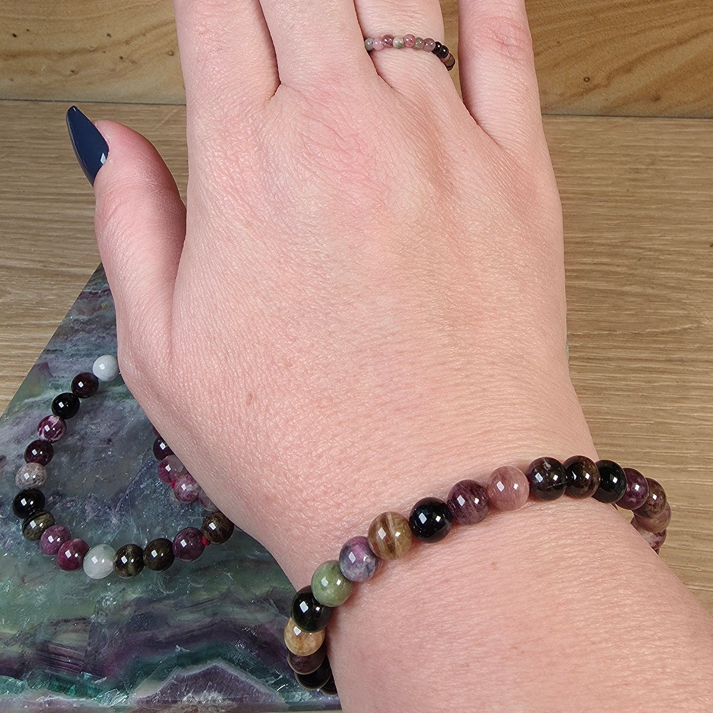 Multi-Colored Tourmaline Bracelet - 6.5mm to 7mm