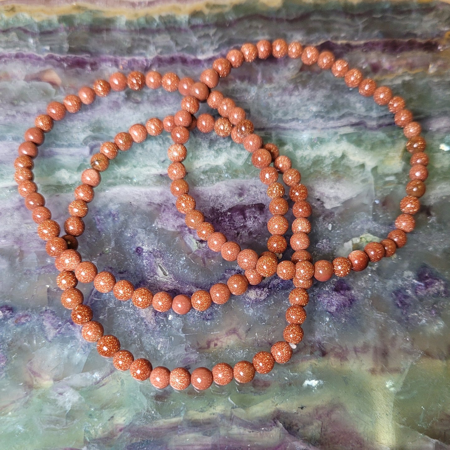 Goldstone Bracelet - 4mm to 4.5mm