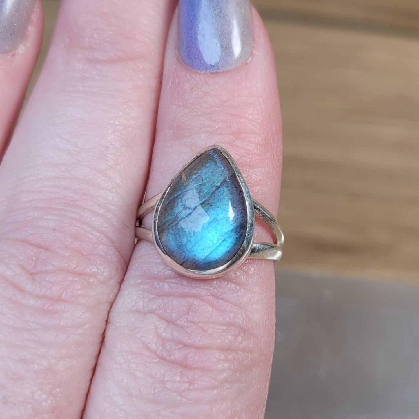 Labradorite Sterling Silver Ring - Size 6