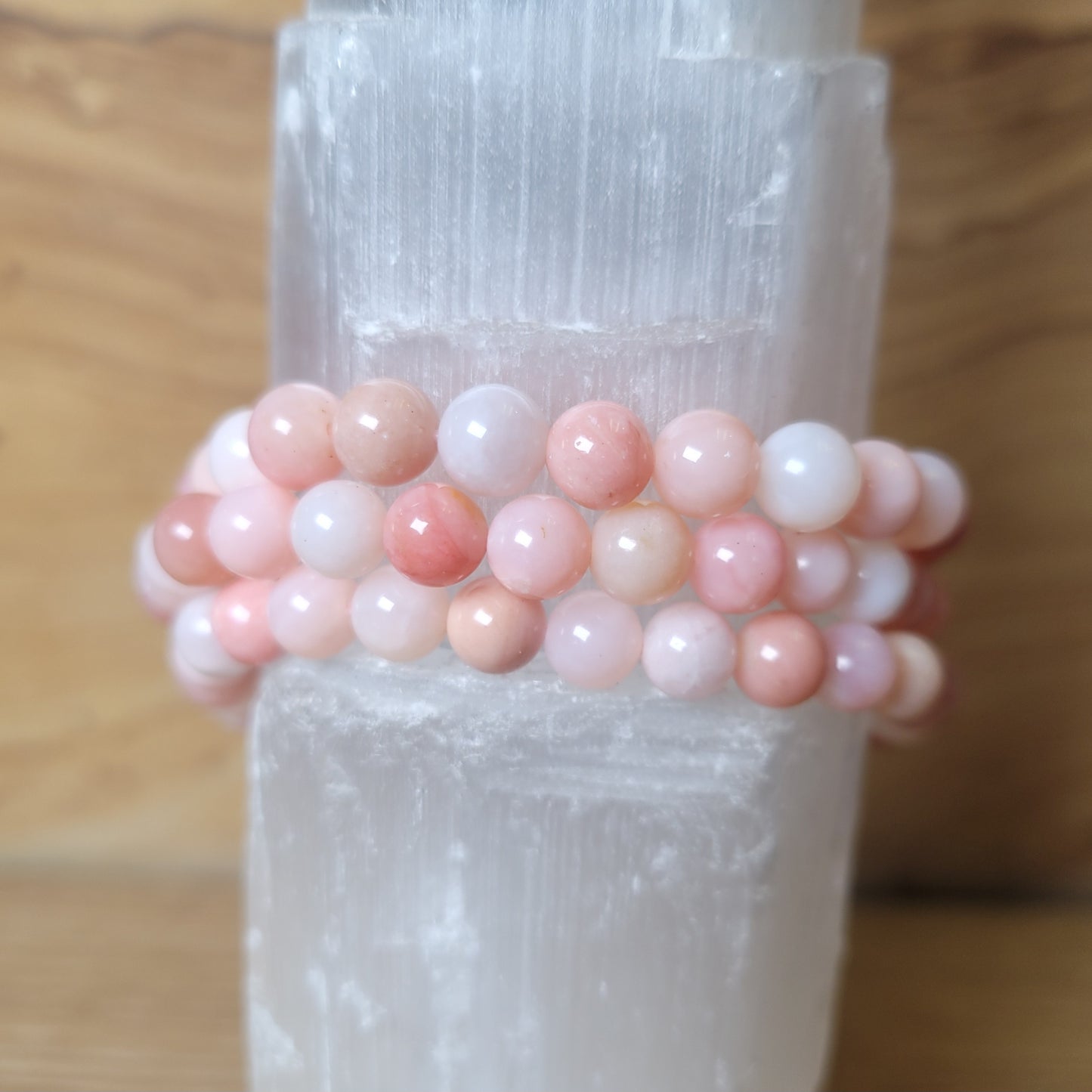 Peruvian Pink Opal Bracelet - 6mm to 6.5mm