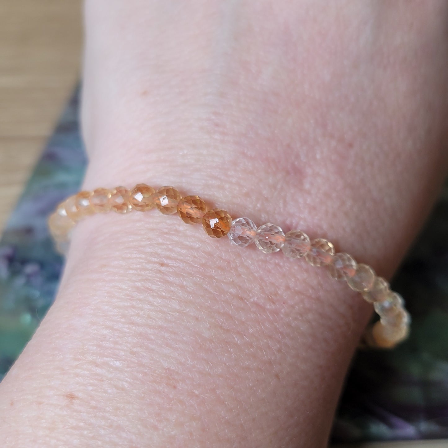 Citrine (Faceted) Bracelet (heat-treated) - 4mm to 4.5mm