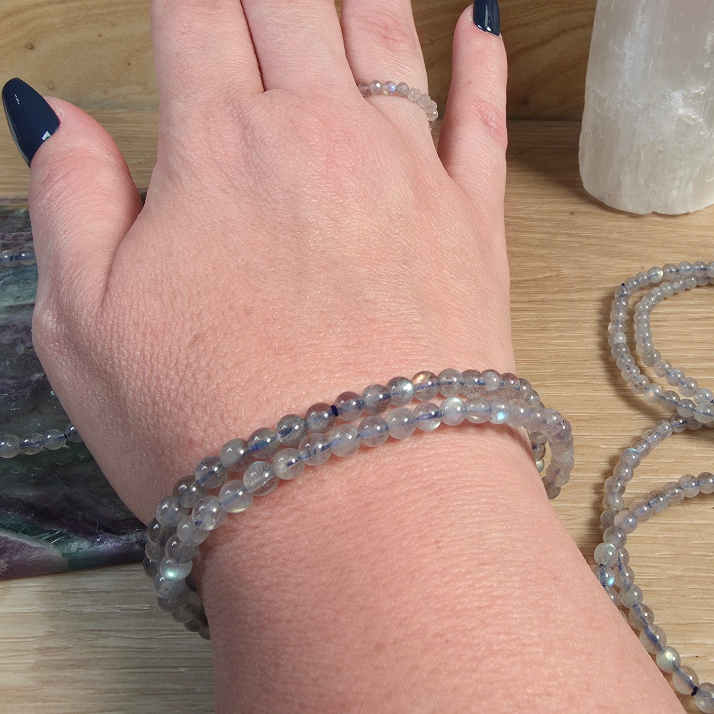 Labradorite Bracelet - 4mm to 4.5mm