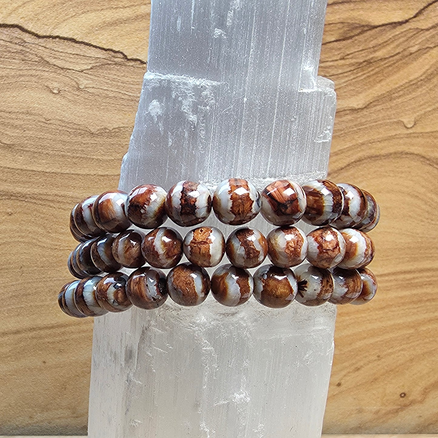 Fossilized Woolly Mammoth Tooth Bracelet – 8mm to 8.5mm