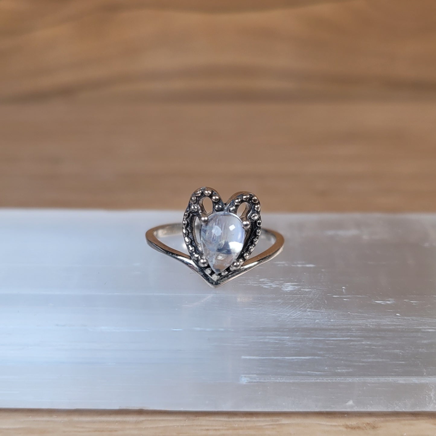 Moonstone Sterling Silver Ring - Size 5