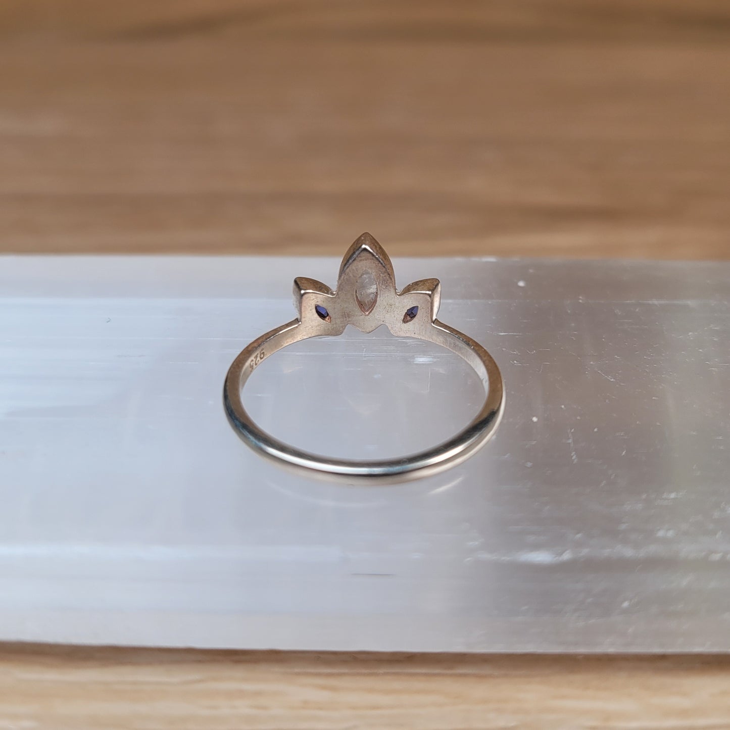 Moonstone & Tanzanite Sterling Silver Ring - Size 6