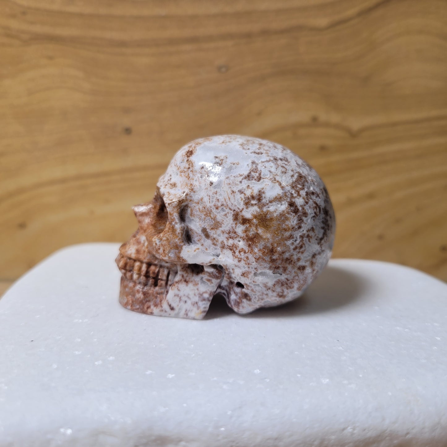 Lace Agate 2" Skull
