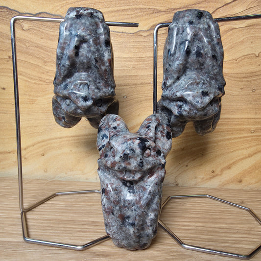 Sodalite Syenite Bat Carving