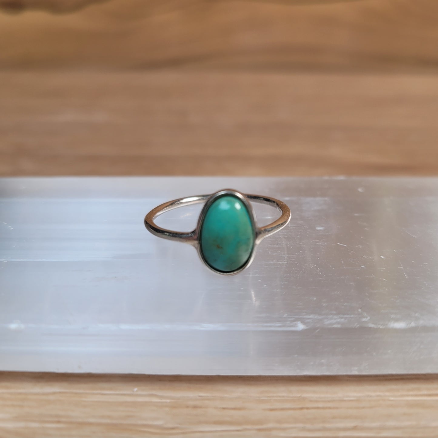Kingman Turquoise Sterling Silver Ring - Size 6