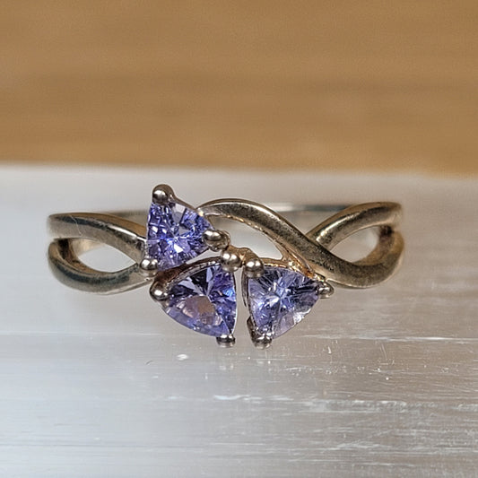 Tanzanite Sterling Silver Ring - Size 5