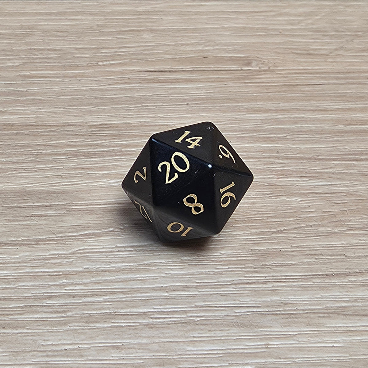 Obsidian Dungeons & Dragons Polyhedral D20 Dice