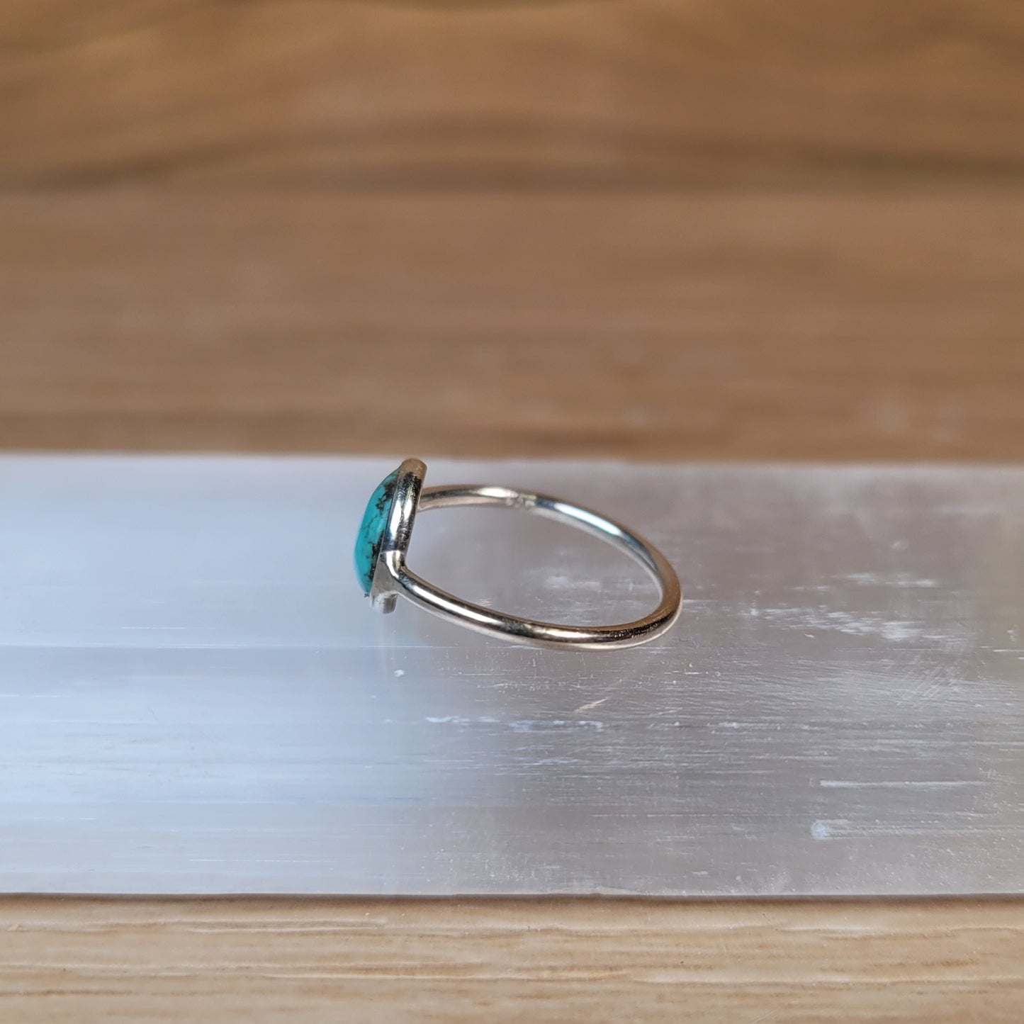 Kingman Turquoise Sterling Silver Ring - Size 5