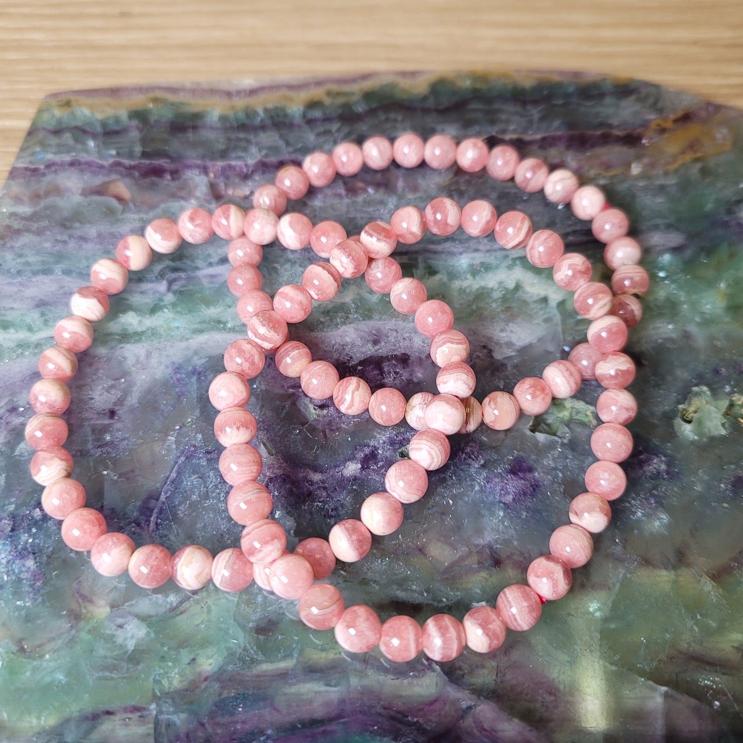 Rhodochrosite Bracelet - 5.5mm to 6mm