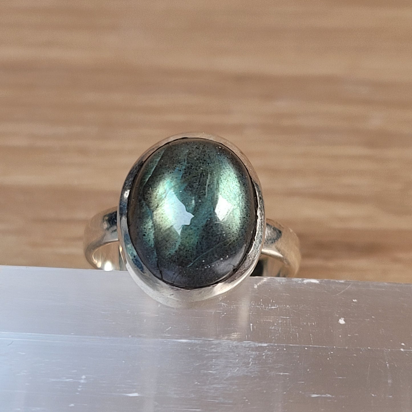 Labradorite Sterling Silver Ring - Size 6