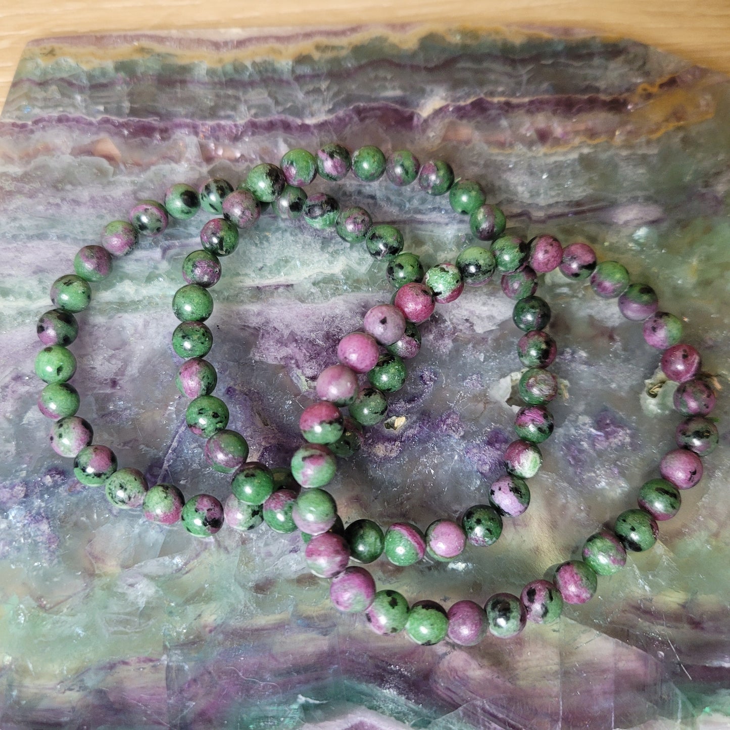 Ruby in Zoisite Bracelet - 6mm to 6.5mm