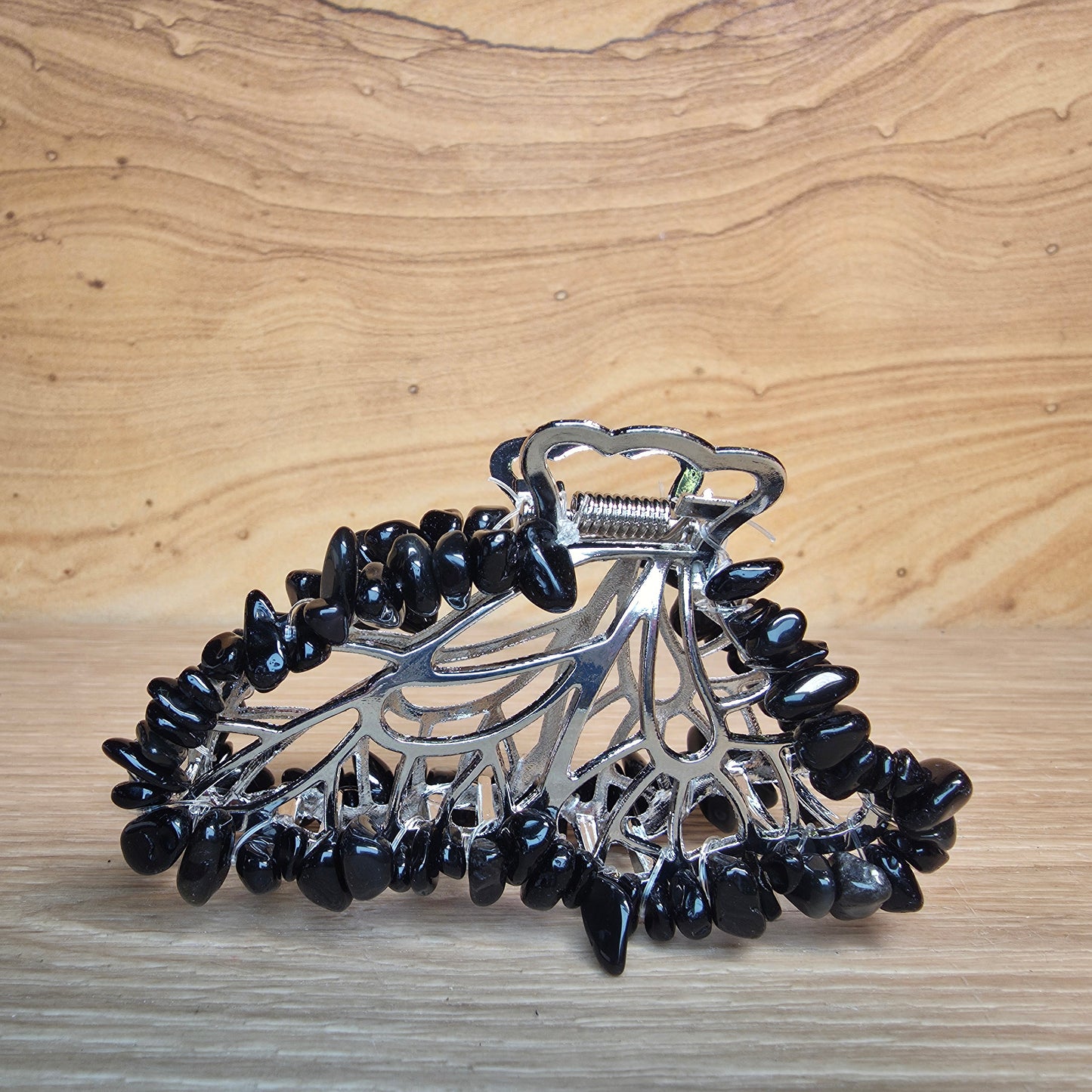 Crystal Butterfly Hair Claw Clip | Genuine Gemstone Hair Accessory
