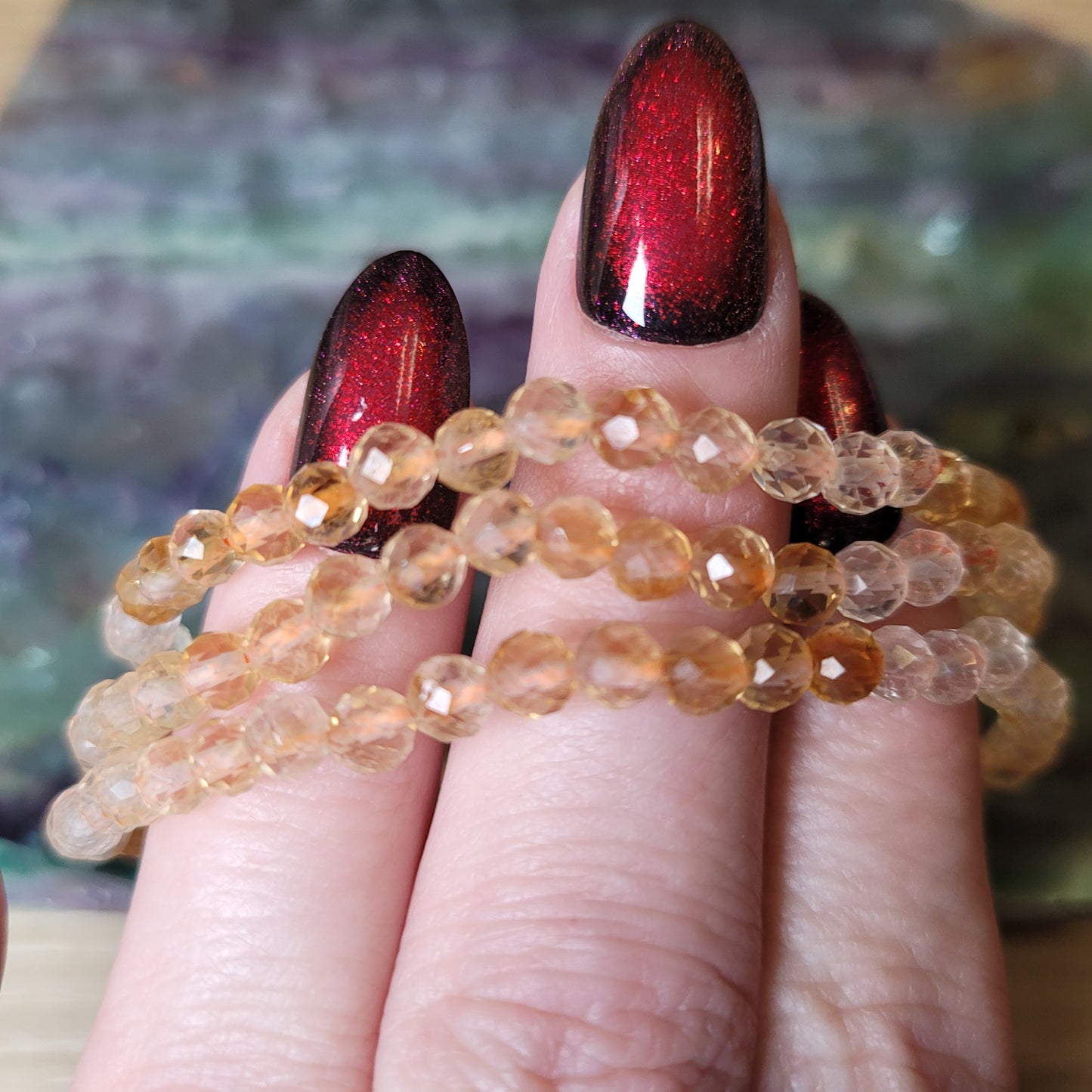 Citrine (Faceted) Bracelet (heat-treated) - 4mm to 4.5mm