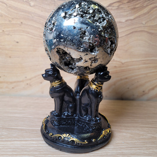 Egyptian Cat Sphere Holder