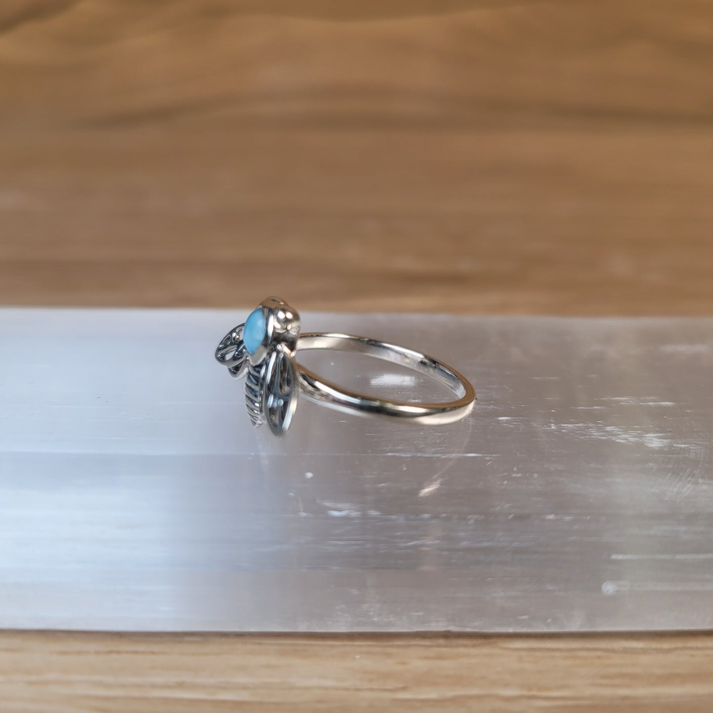Larimar Sterling Silver Ring - Size 5