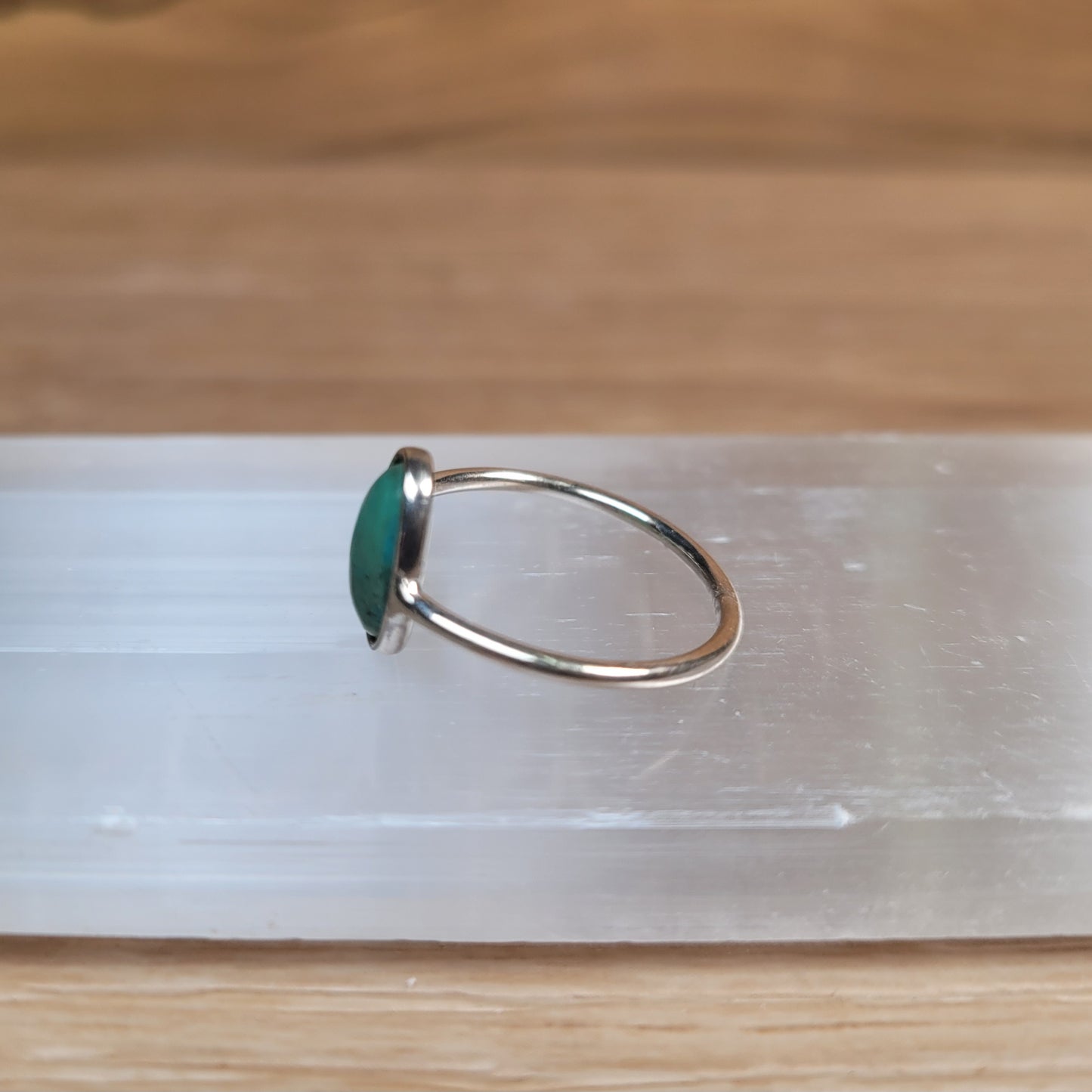 Kingman Turquoise Sterling Silver Ring - Size 6