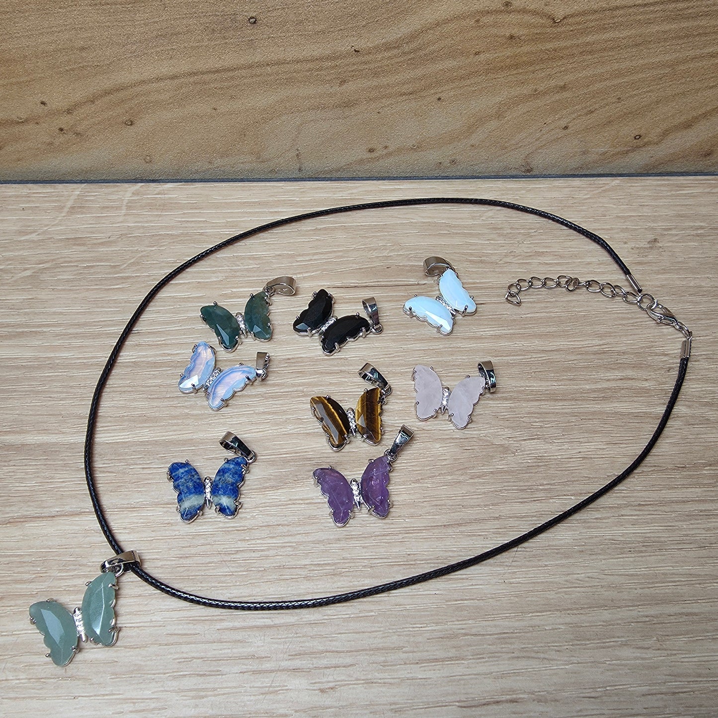 Butterfly Transformation Necklace | Natural Crystal Pendant