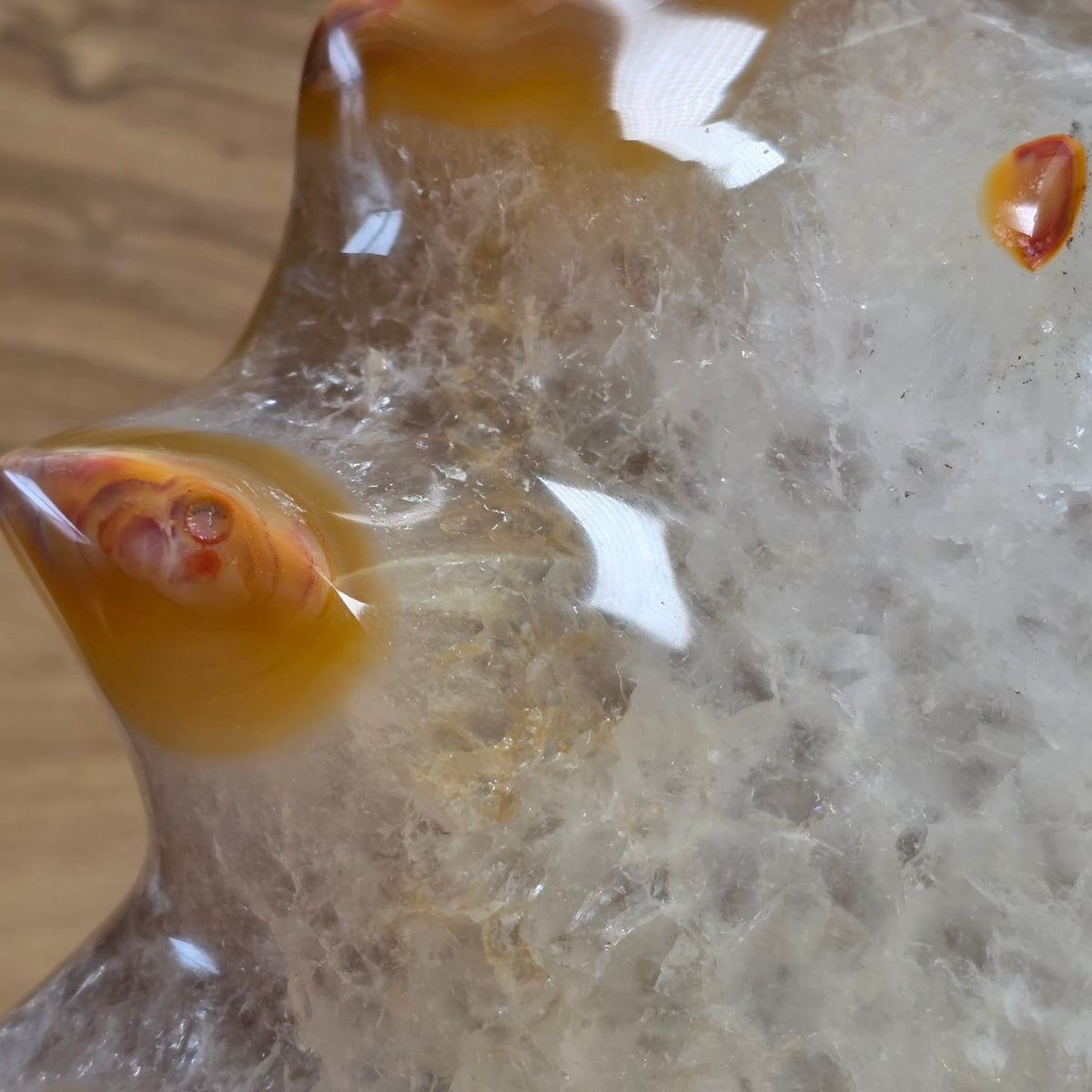 Carnelian Flame | Quartz Druzy