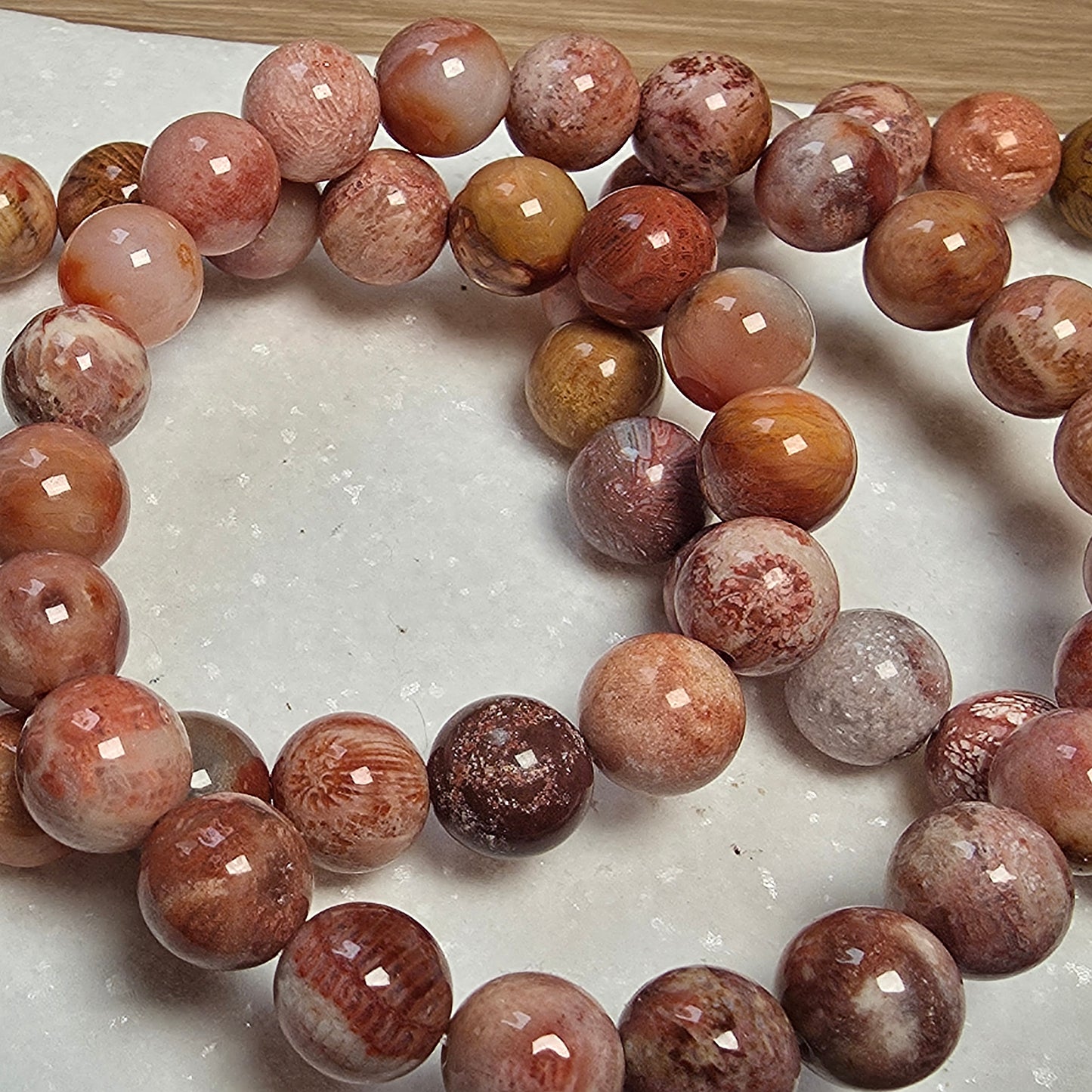 Natural Fossil Coral Bracelet – 8mm to 8.5mm