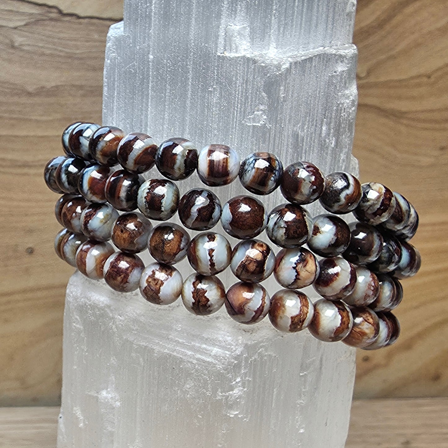 Fossilized Woolly Mammoth Tooth Bracelet – 6mm to 7mm
