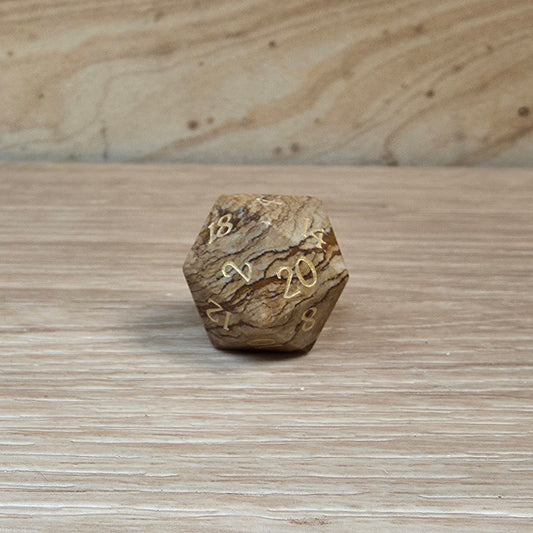 Picture Jasper Dungeons & Dragons Polyhedral D20 Dice