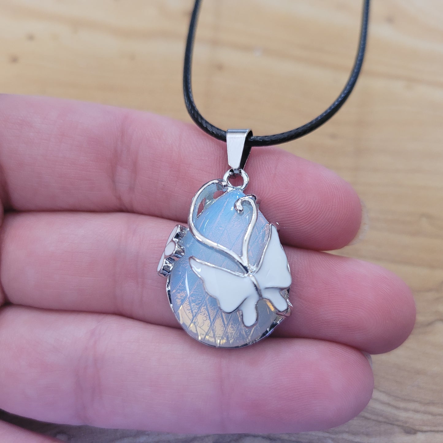 Opalite Butterfly Necklace