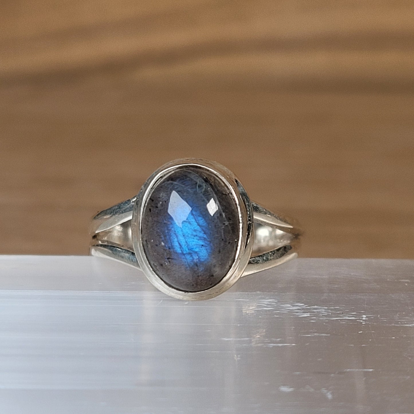 Labradorite Sterling Silver Ring - Size 6